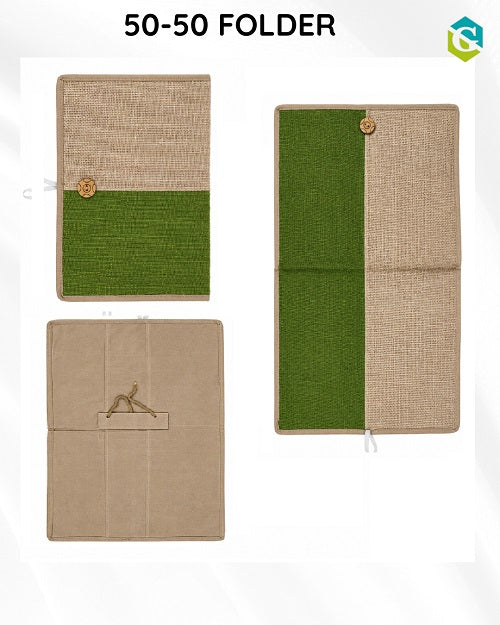Best Quality Jute File Folder with Chain Closure | Durable Jute Document Organizer