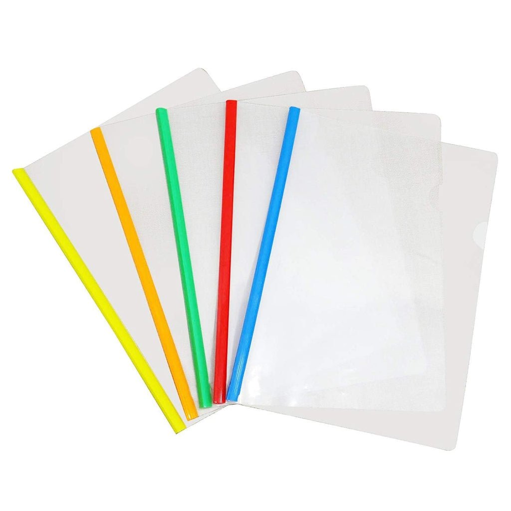 Transparent Plastic Stick Files A4 Size Durable Document Holders