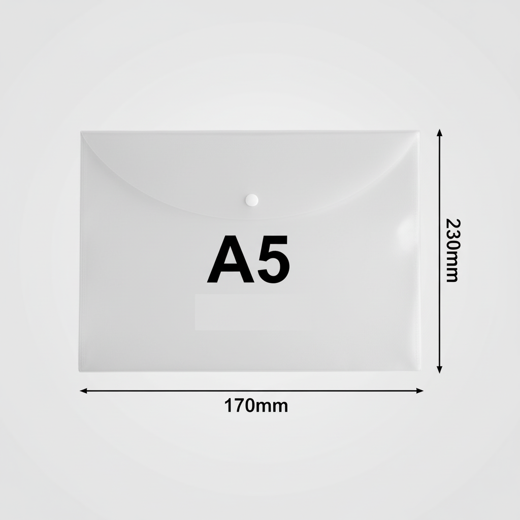 Transparent A5 Size Plastic File Folder - Best Document Organizer