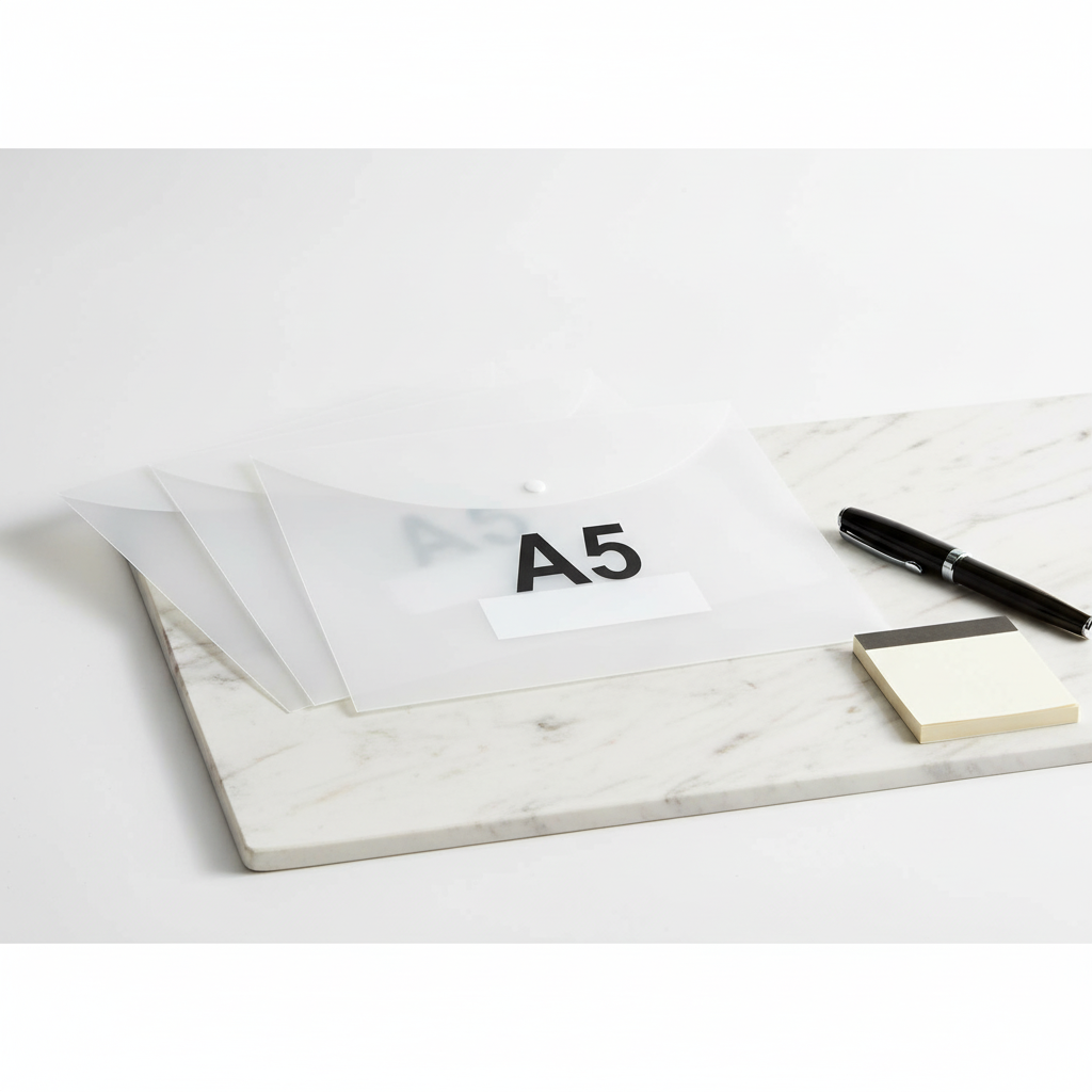 Transparent A5 Size Plastic File Folder - Best Document Organizer