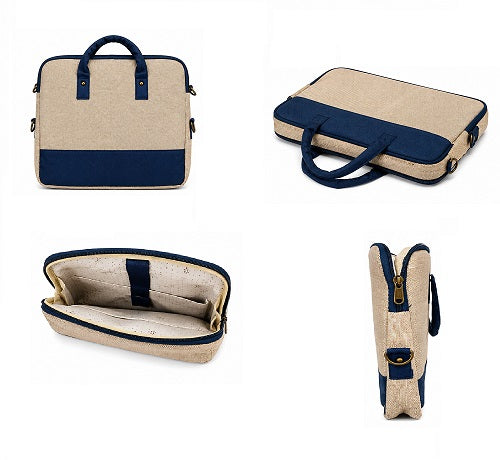 Premium Blue Matte Jute Chain Bag for Files and Certificates | Eco-Friendly Document Bag