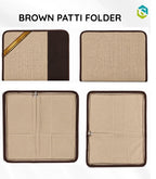 Brown Patti Reusable Jute Chain Folder for Office and School Files