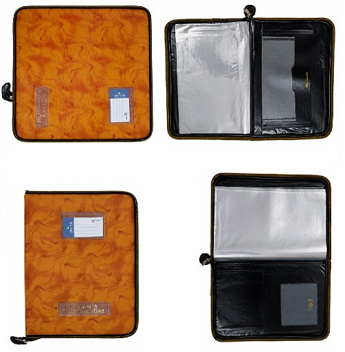 Premium Executive Leather Chain Document Folder FS Size | Slim Office Portfolio, CB - 201