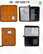 Premium Executive Leather Chain Document Folder FS Size | Slim Office Portfolio, CB - 201