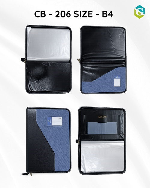 Executive PU Leather Chain Folder B4 Size | Office File Case for Documents CB - 206