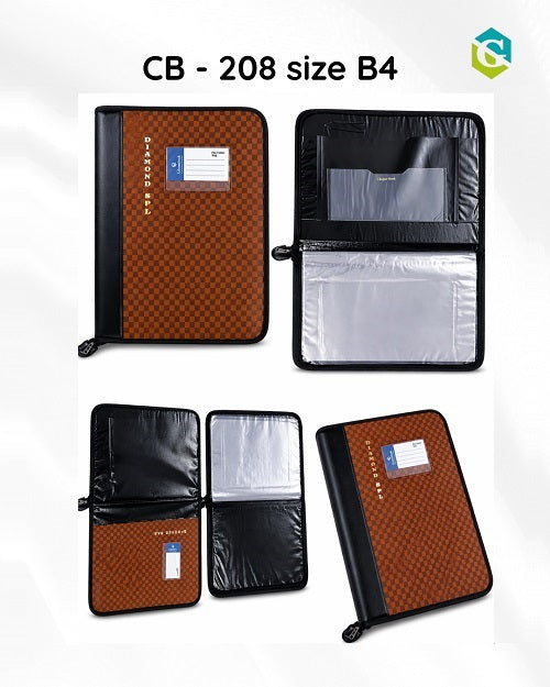Professional Leather Chain Folder B4 Size | Office Document Holder with Chain - CB 208
