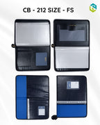 Office Leather Chain Folder with Zip Closure | Business File Organizer - CB 215 FS Size