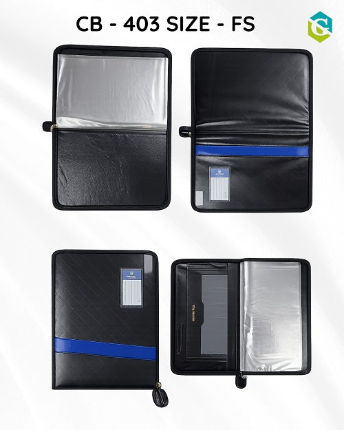 CB - 403 FS Size Leather Chain Folder | Document Portfolio Organizer