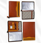 Genuine Leather Chain Portfolio Folder – Secure Executive Document Holder