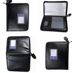 CB - A5 Leather Portfolio Folder with Zipper Closure | Organizing Certificates & Legal-Size Papers