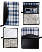 Check Print Leather Chain Bag Folder – Stylish & Functional Office Carry Solution