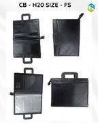 Black Leather Folder A4 Size Chain Bag | Superior Finish and Sturdy Design