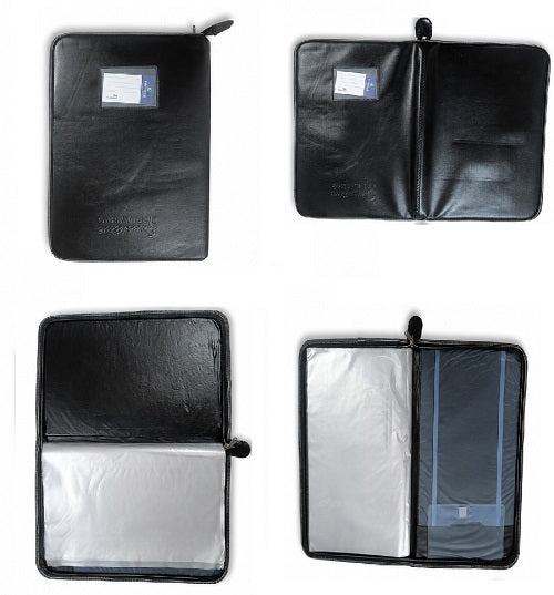 CB - 215 Leatherette Chain Folder with Zipper Closure | Office Chain Folder B4 Size