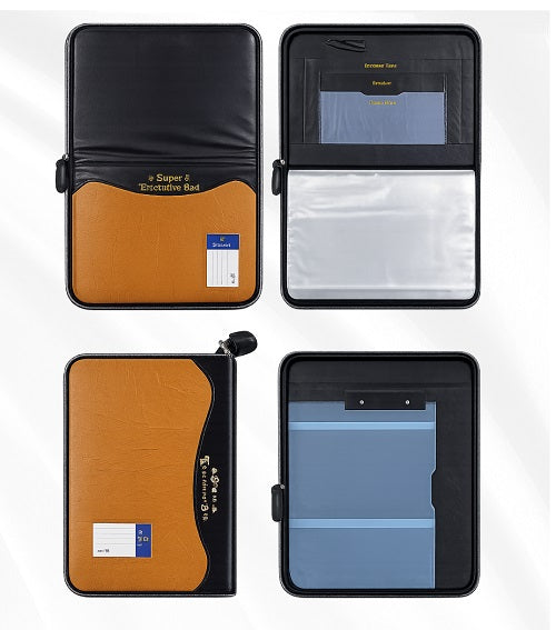B4 Size Executive Portfolio Leather Chain Folder | Multi-Pocket Organizer CB - 235