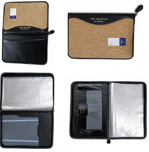 CB - 235 Waterproof Leather Chain Folder Organizer | FS Size Secure Executive Portfolio
