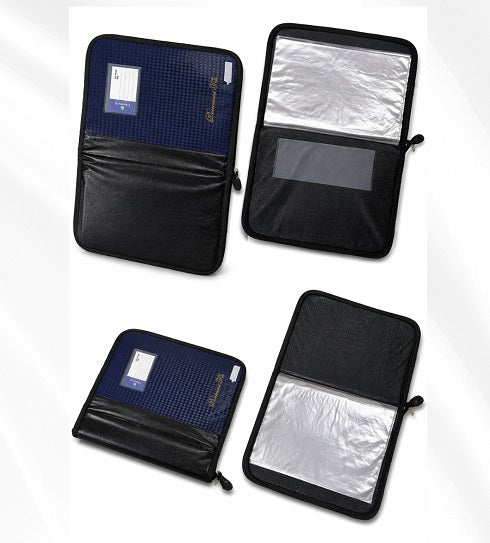 Blue Colour Leather Chain Portfolio with Zipper | Heavy-Duty Document Holder - CB 312