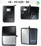 CB - 215 Leatherette Chain Folder with Zipper Closure | Office Chain Folder B4 Size