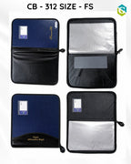 Blue Colour Leather Chain Portfolio with Zipper | Heavy-Duty Document Holder - CB 312