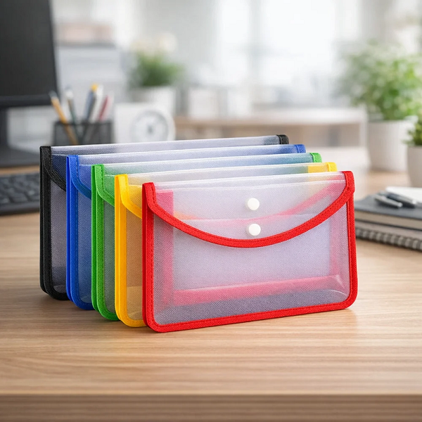 Cheque Book Gote Bag Button Folder - A5 Size