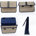 Double Velcro Jute Folder | Jute Document Folder with Zipper