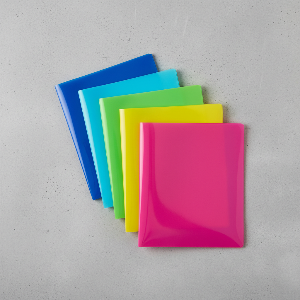 Opaque Plastic Folder Single Pocket A4 Size Durable Office Document Organizer
