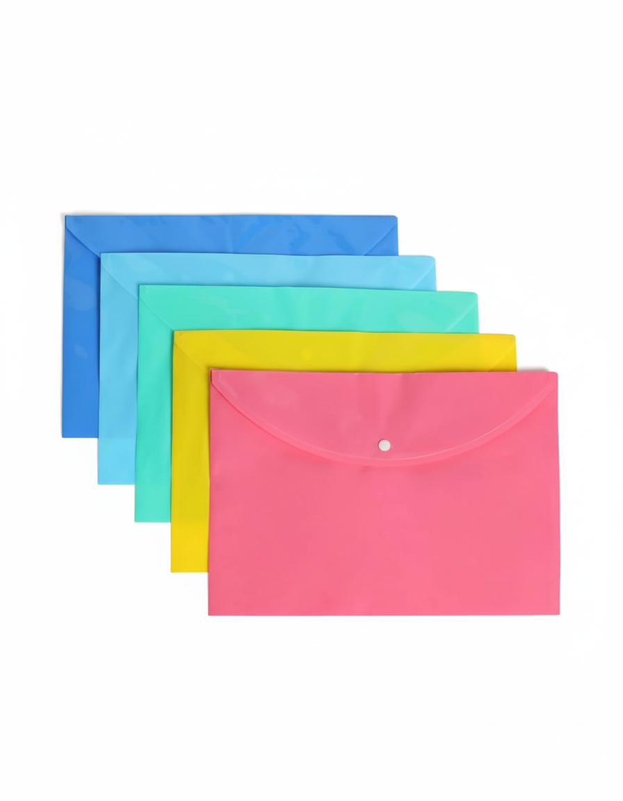 Opaque Plastic Folder Single Pocket A4 Size Durable Office Document Organizer
