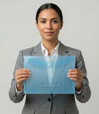 Transparent My Clear Bag Lining Print - Button File Folders Document Organizer