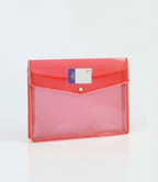 Plastic Button Bag Transparent Document Storage Organizer