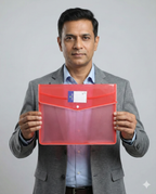 Plastic Button Bag Transparent Document Storage Organizer