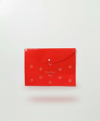 Plastic Button File Folder A4 Size PP Material Transparent Durable Office Document Organizer