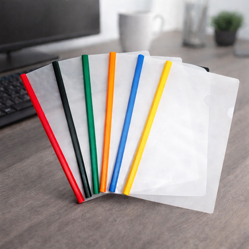 Transparent Plastic Stick Files A4 Size Durable Document Holders