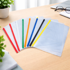 Transparent Plastic Stick Files A4 Size Durable Document Holders