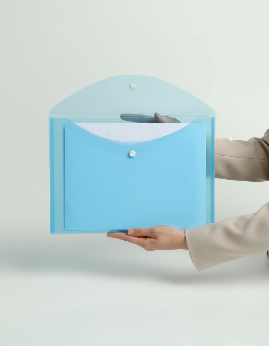 Transparent Plastic Files Folders A4 Size - Office, School & Home Use