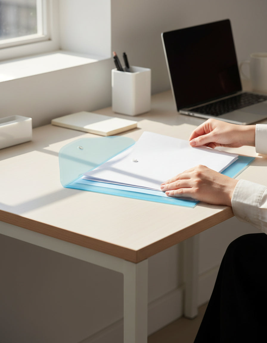 Transparent Plastic Files Folders A4 Size - Office, School & Home Use