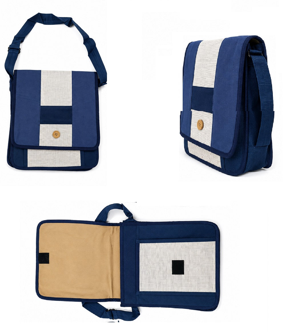 BLUE FIBRE - Jute Chain Bag Document Folder | Conference Folder