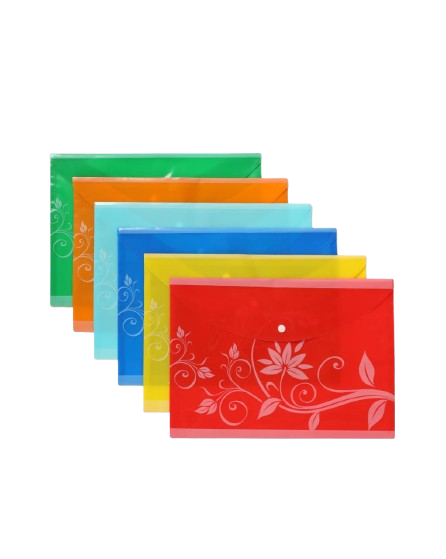 Opaque PP Files Folder A4 Size Leaf Print &  Single Pocket