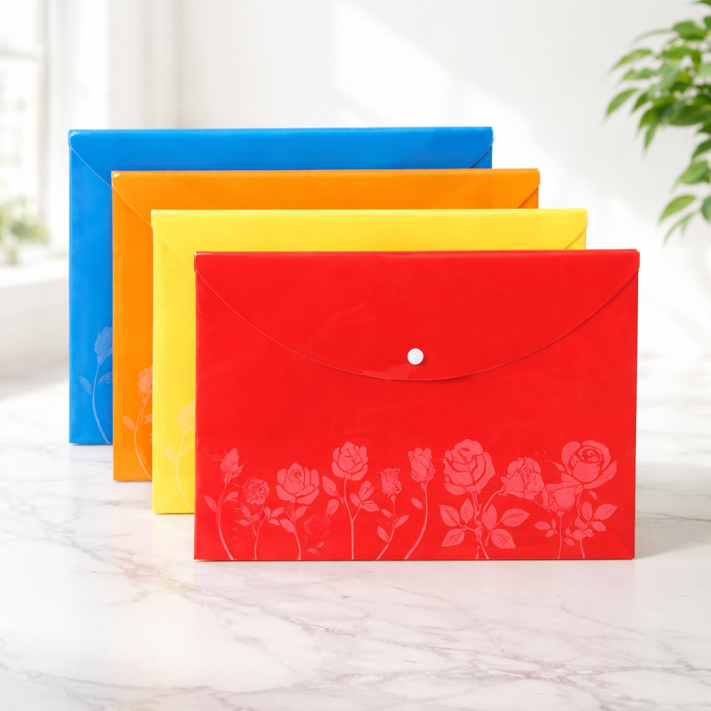 Opaque My Clear Bag Folders A4/Legal Size with Rose Print