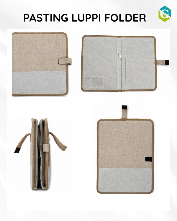 Premium Pasting Puppy Jute Folder for Professional Document Management