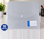 Transparent My Clear Bag Folder (Pack of 10 Pcs) with Single Pocket (MCB-235)
