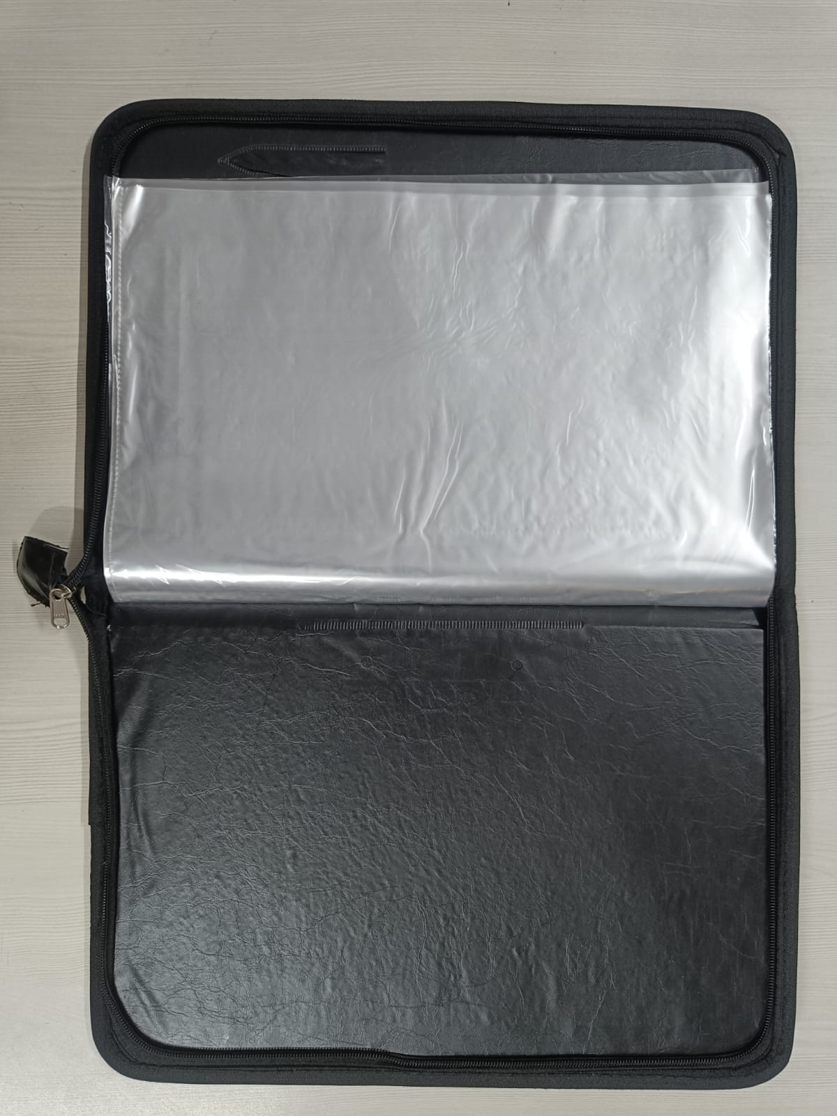 Foolscap Leather Chair Office File Folder (Pack of 1) | Customized Document Organizer with Zipper CB - 208