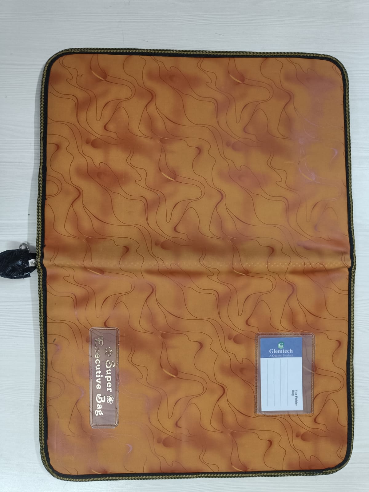Premium Executive Leather Chain Folder FS Size (Pack of 1) | Slim Office Portfolio