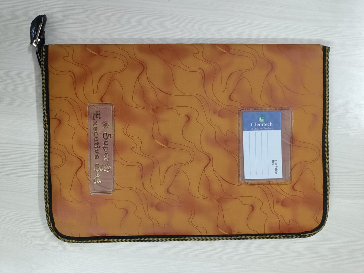 Premium Executive Leather Chain Folder FS Size (Pack of 1) | Slim Office Portfolio