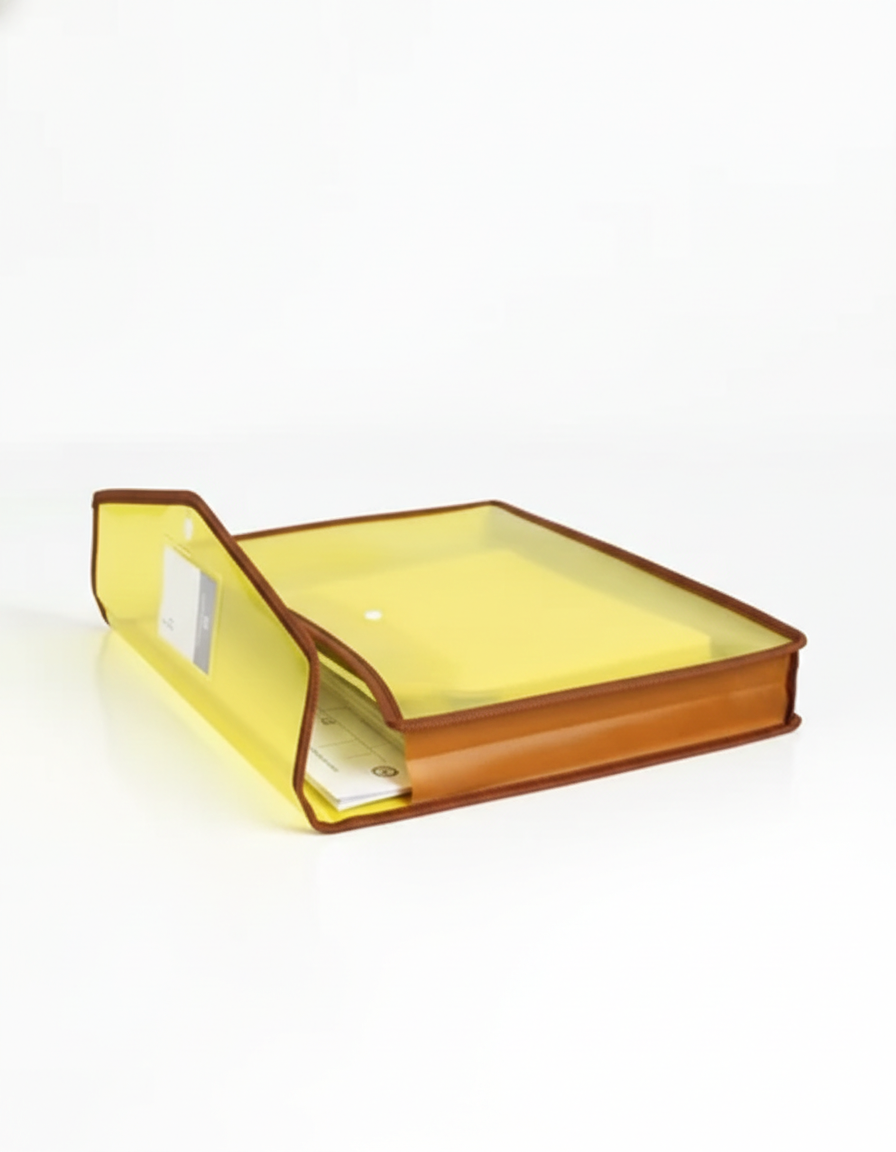Matte Finish Plastic Conference Folder A4 Size Transparent Document Organizer