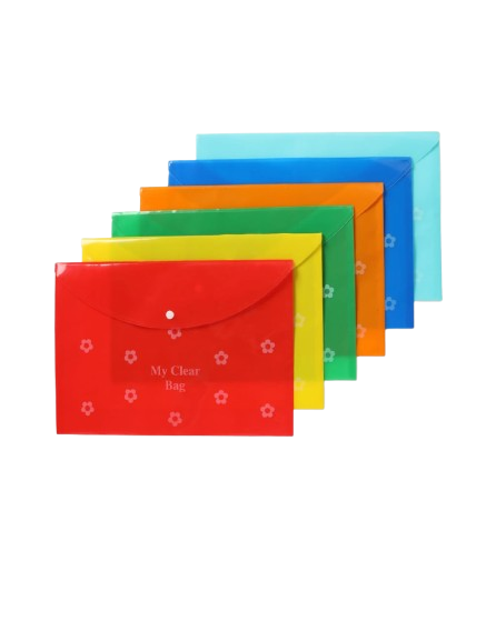 Single Pocket Folder A4 Size Flower Print - Document Organizer