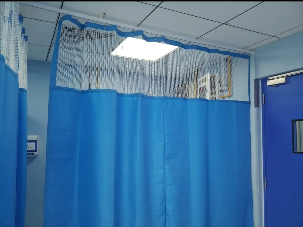 Aluminum Hospital Curtain Track System Adjustable Hight Ceiling Mount