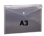 Transparent A3 Size Button File Folder, Office Document Organizer