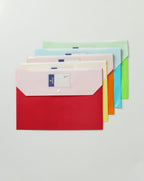 Deluxe My Clear Bag Folder - Double Pocket & Single Button Closure