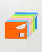 Transparent Double Pocket File Bag PP Material A4 Size Double Button Closure