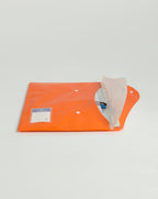 Transparent Double Pocket File Bag PP Material A4 Size Double Button Closure